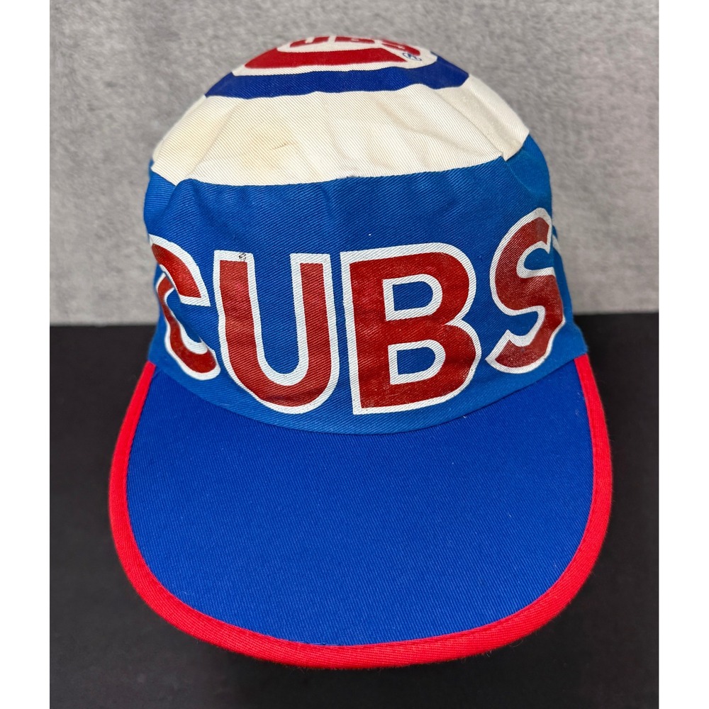 Twins Enterprise Chicago Cubs Hat Mens OSFM Blue Vintage Painter Cap MLB Stained
